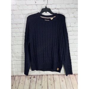 NWOT Weather Proof Vintage Navy Cable Knit Sweater